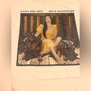 Lana Del Rey 100% cotton blue banisters graphic T-shirt • short sleeve • XL